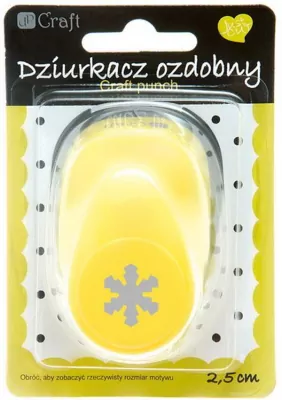 Dziurkacz ozdobny 2,5cm śnieżynka MIX