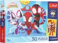 Puzzle 30 Spidey w akcji + plakat TREFL - tantis.pl