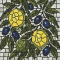 Diamentowa mozaika - Witraż. Cytryny 30x30cm - tantis.pl