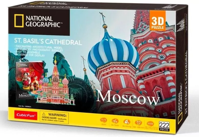 Puzzle 3D. Sobór Św. Bazyla. National Geographic - tantis.pl