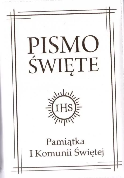 Pismo Święte w etui. Białe I Komunia Św. - tantis.pl