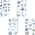 Naklejki foliowe 4 plansze motyle, kwiaty - tantis.pl