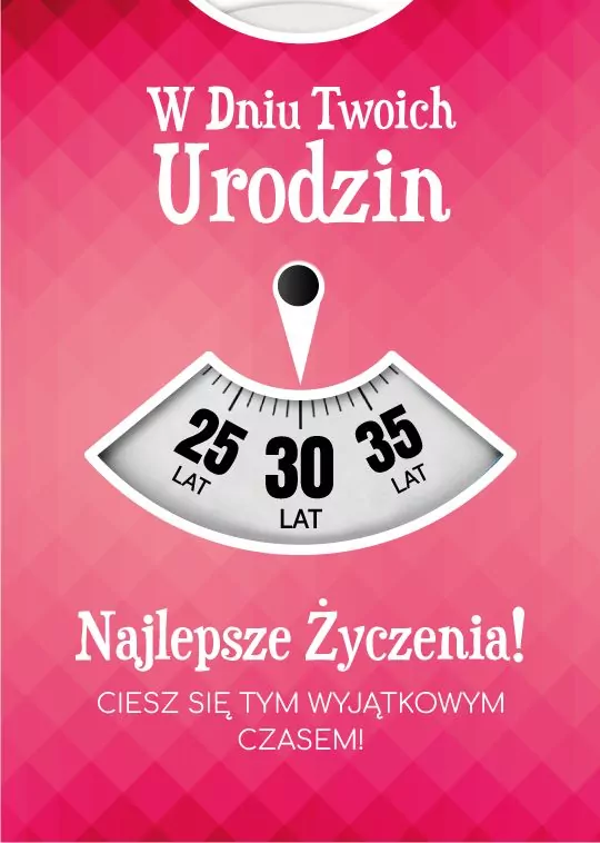 Karnet Urodziny wymienne cyfry - tantis.pl