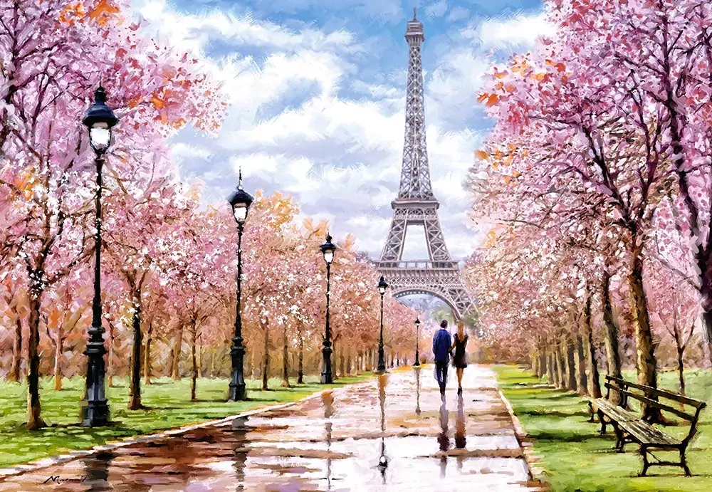 Puzzle 1000. Romatic Walk in Paris - tantis.pl