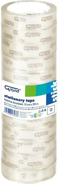 Taśma biurowa 12mmx20m (12szt) GRAND - tantis.pl