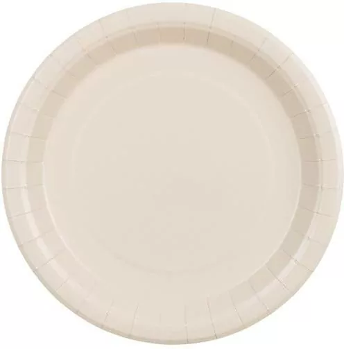 Talerzyki papierowe beż 23cm - tantis.pl