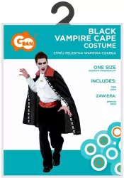 Strój peleryna wampira czarna rozmiar uniwersalny