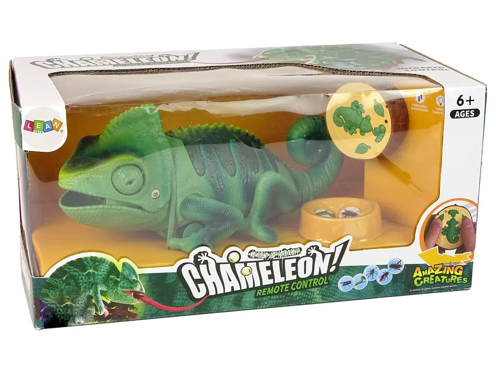 Kameleon zdalnie sterowany, zielony 28cm - tantis.pl