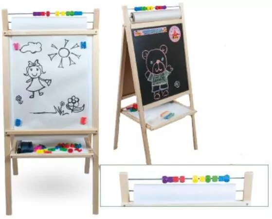 Tablica magnetyczna dwustronna drewniana - tantis.pl