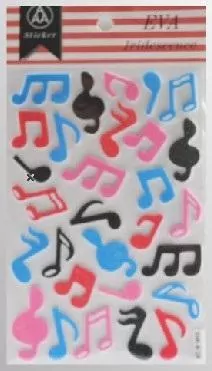 Stiker z elementami z pianki z lekkim brokatem - tantis.pl