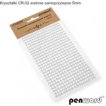 Kryształki samoprzylepne CR-02 srebrne 5mm - tantis.pl