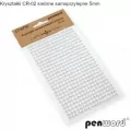 Kryształki samoprzylepne CR-02 srebrne 5mm - tantis.pl