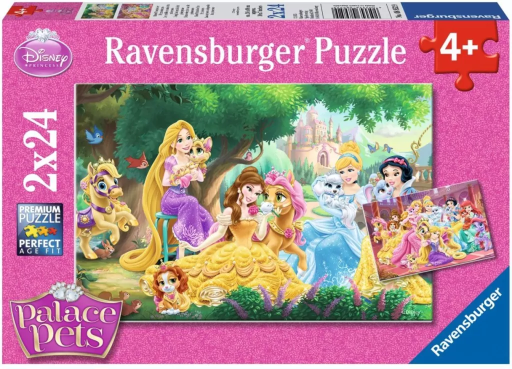 Disney Księżniczki. Przyjaciele księżniczek. Puzzle 2x24 elementy. Ravensburger. 089529. - tantis.pl