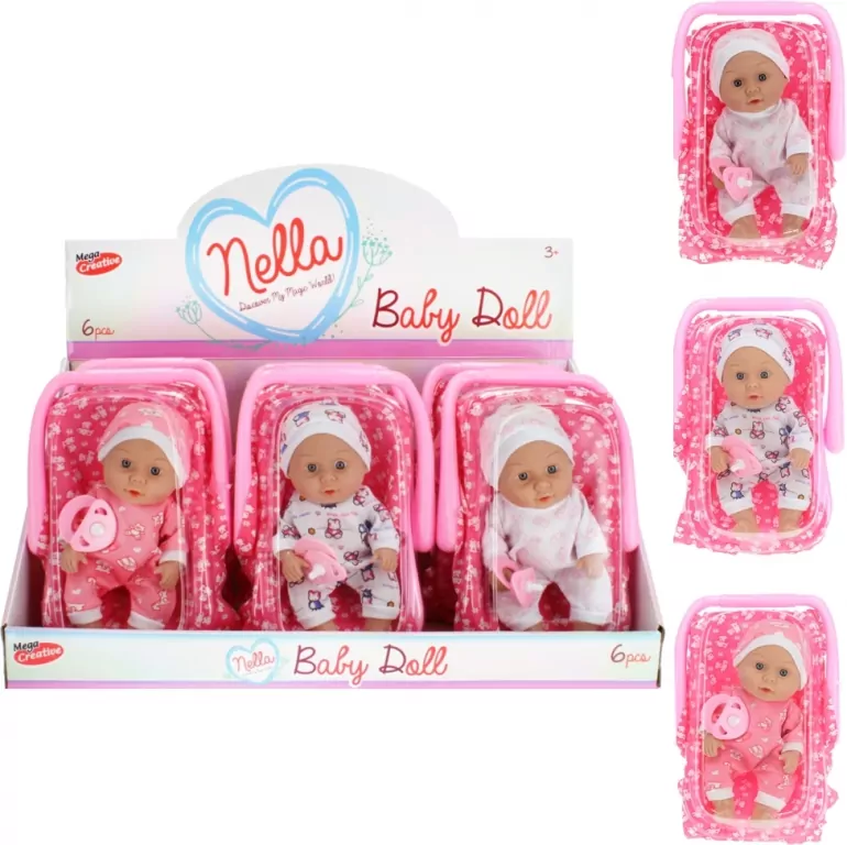 Lalka Nella bobas w nosidełku 20 cm, mix - tantis.pl