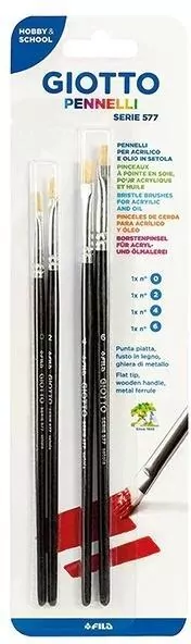 Pędzle 577 komplet 4 sztuki GIOTTO - tantis.pl