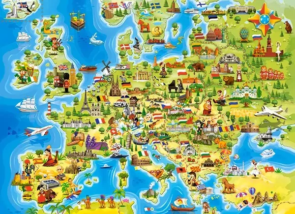 Puzzle 100. Map of Europe - tantis.pl