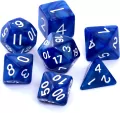 Komplet kości RPG. Ciemnoniebieskie. Perłowe. REBEL - tantis.pl