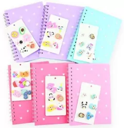 Notes na spirali z przypinkami MIX