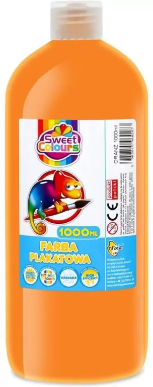 Farba plakatowa oranż 1000ml - tantis.pl