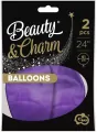 Balony Beauty&Charm platynowe j. fioletowe 61 2szt - tantis.pl