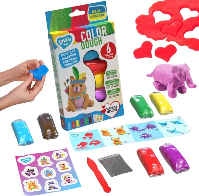 Zestaw ciastoliny piankolina 6 kolorów - tantis.pl