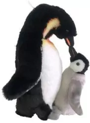 Pingwin z młodym 28cm