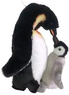 Pingwin z młodym 28cm