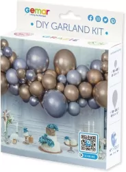 Girlanda balonowa DIY srebrno-złota