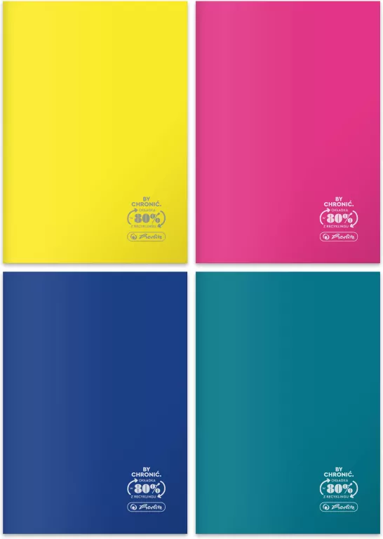 Herlitz. Zeszyt A5/60K kratka Eco PP Colors, 5 sztuk - tantis.pl