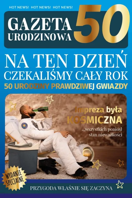 Karnet Urodziny gazeta 50 - tantis.pl