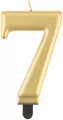 Świeczka cyferka 7 Beauty&Charm metalik złota 8cm - tantis.pl