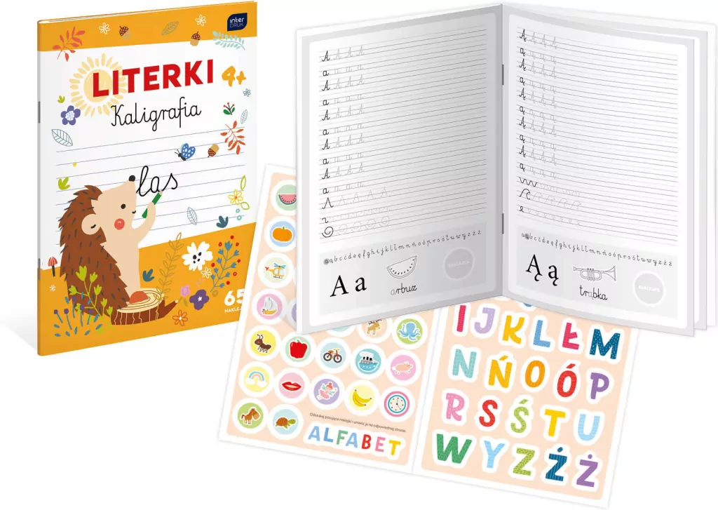 Kolorowanka A4/16K z naklejkami Kaligrafia - tantis.pl