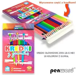 Polsirhurt. Kredki z gumką, 18 kolorów