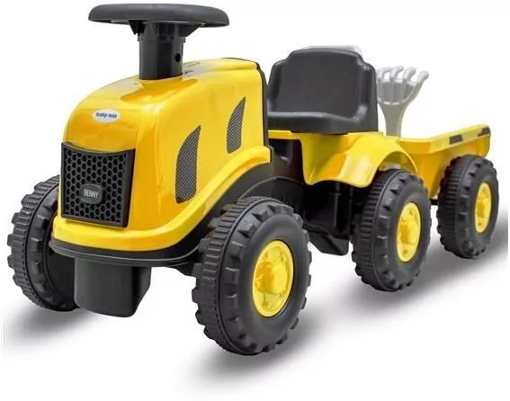 Jeździdełko traktor z przyczepą Benny żółty - tantis.pl