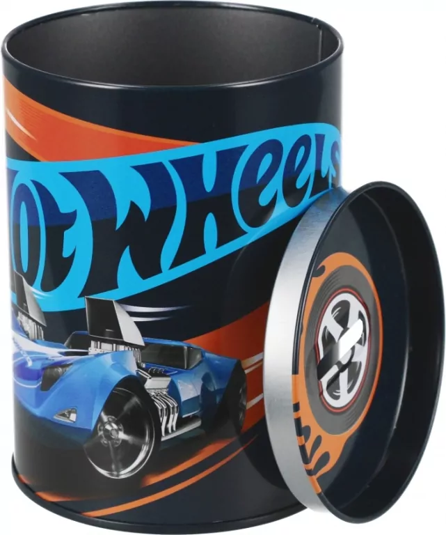 Hot Wheels. Skarbonka metalowa okrągła - tantis.pl