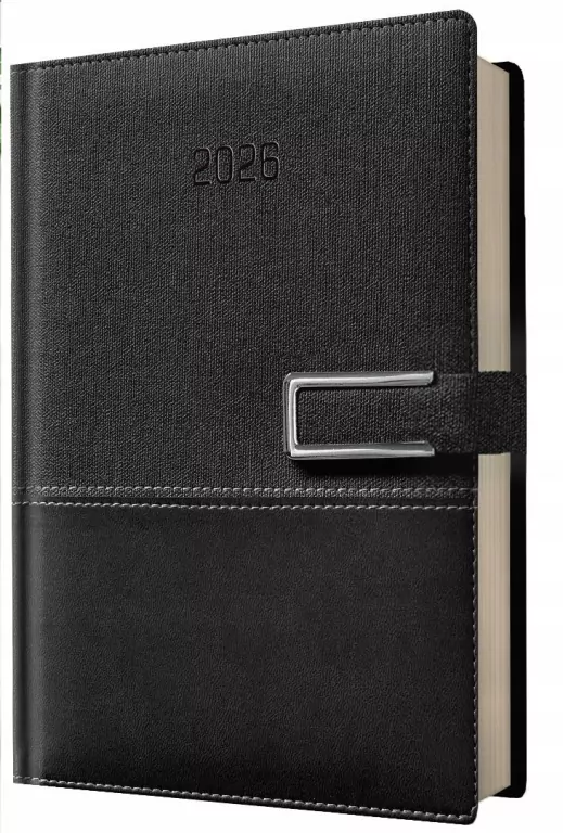 Kalendarz 2026 A5 dzienny biznes klasyczny czarny - tantis.pl