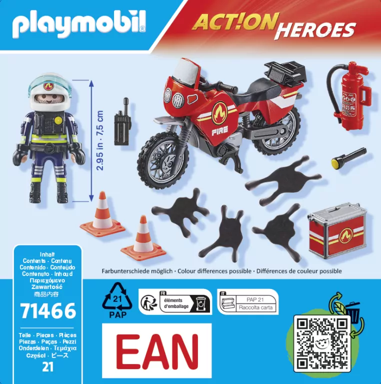 Playmobil 71466 Motocykl straży pożarnej na miejscu wypadku - tantis.pl