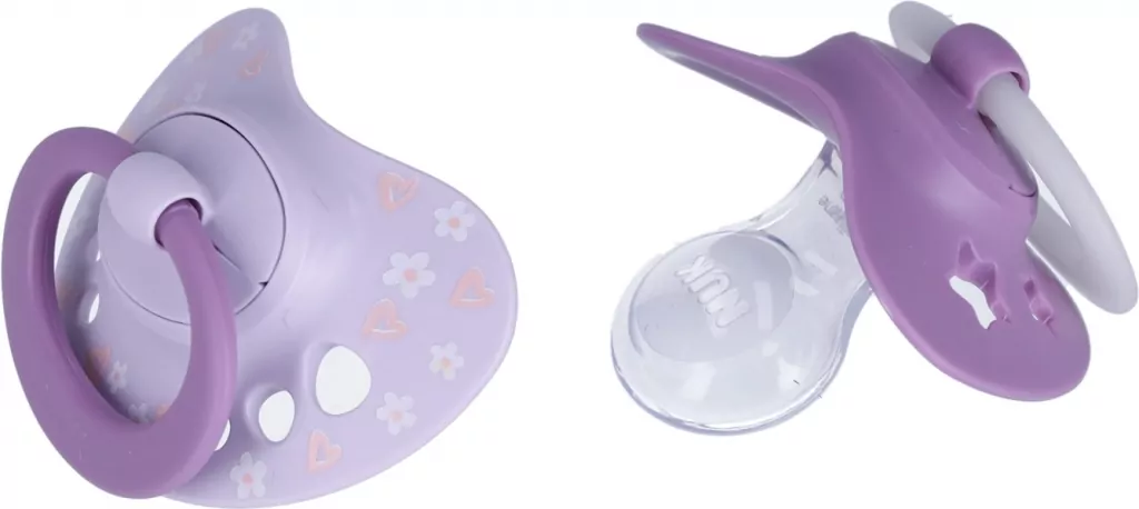 NUK. First Choice. Smoczek. 0-6 miesięcy. Fioletowy. 2 sztuki - tantis.pl