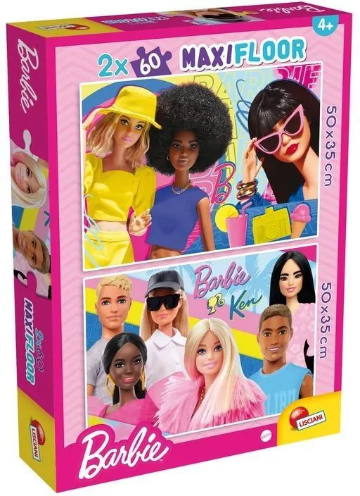 Puzzle Maxifloor 2x60 Barbie - tantis.pl