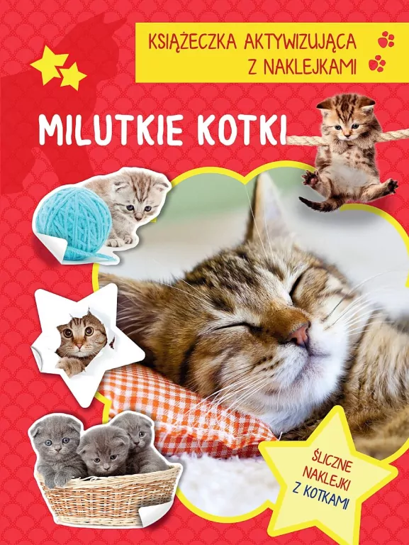 Książeczka aktywizująca naklejki. Milutkie kotki - tantis.pl