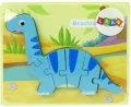 Drewniane puzzle Dinozaur Brachiosaur niebieski - tantis.pl
