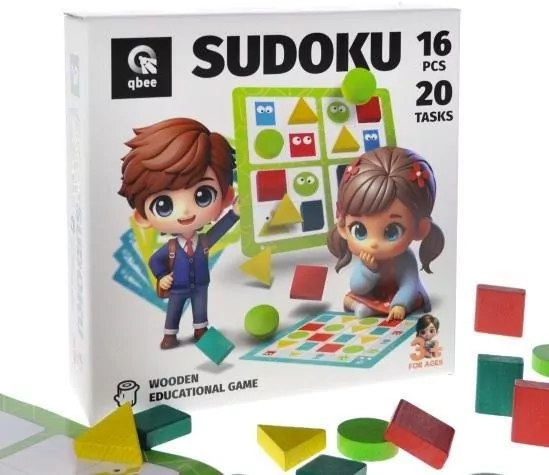 Dra drewniana Sudoku geometryczne 16el - tantis.pl