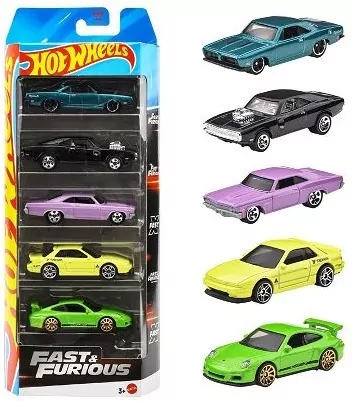 Hot Wheels Fast & Furious Szybcy i wściekli 5szt - tantis.pl