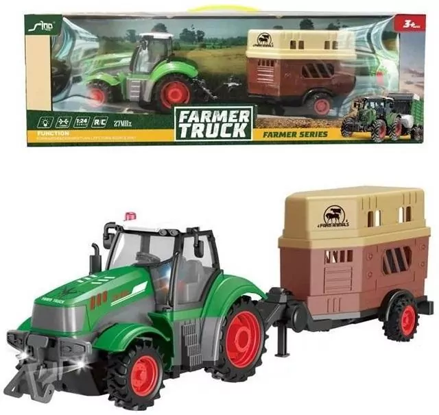 Traktor R/C z przyczepą do przewożenia koni - tantis.pl