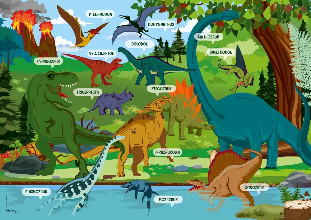 Podkładka na biurko. Dinozaury - tantis.pl