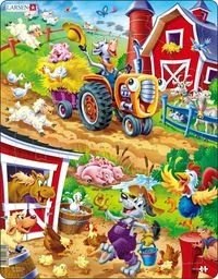 Układanka puzzle ramkowe. Podwórko - tantis.pl