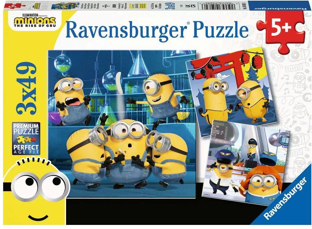 Ravensburger. Puzzle 3x49. Minionki 2 - tantis.pl