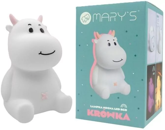 Lampka nocna LED krówka różowa - tantis.pl