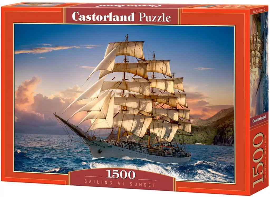 Puzzle 1500. Sailing at Sunset. Żegluga o zmierzchu. 151431 - tantis.pl
