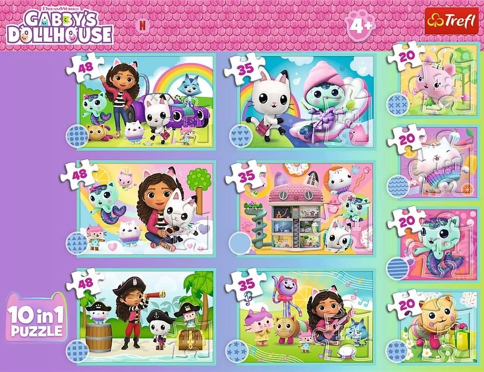 Puzzle 10w1 Gabby i jej świat TREFL - tantis.pl